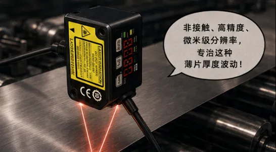 凯基特工业救场记｜CMOS微型激光位移传感器：微米级检测！薄片厚度  ×  翘曲变形  ×  机械手对位