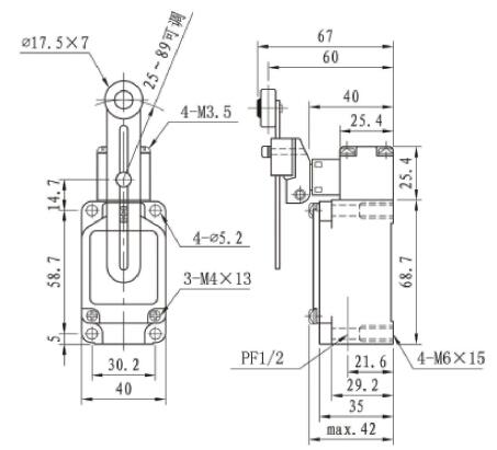 KJT47CSZK-08無(wú)線限位開(kāi)關(guān)|無(wú)線傳感器產(chǎn)品型號(hào)-參數(shù)-接線圖