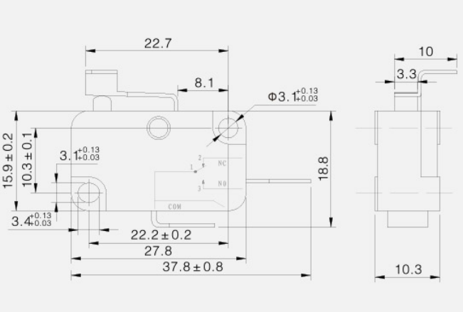 KV-15-F6A-2微動(dòng)開(kāi)關(guān)|限位開(kāi)關(guān)產(chǎn)品型號(hào)-參數(shù)-接線圖