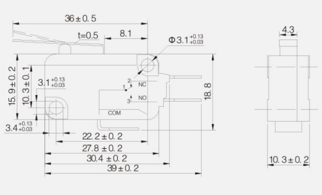 KV-152-1C25微動開關(guān)|限位開關(guān)產(chǎn)品型號-參數(shù)-接線圖