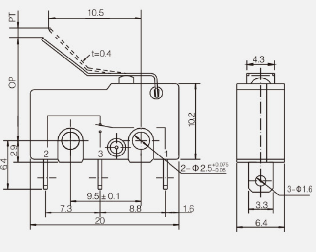 KSS-5GL-2微动开关|限位开关产品型号-参数-接线图