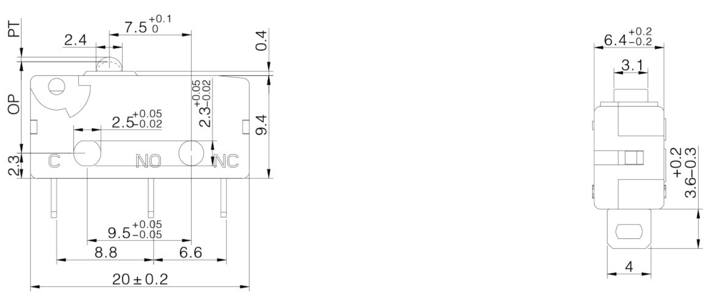 KMS-5微动开关|限位开关产品型号-参数-接线图