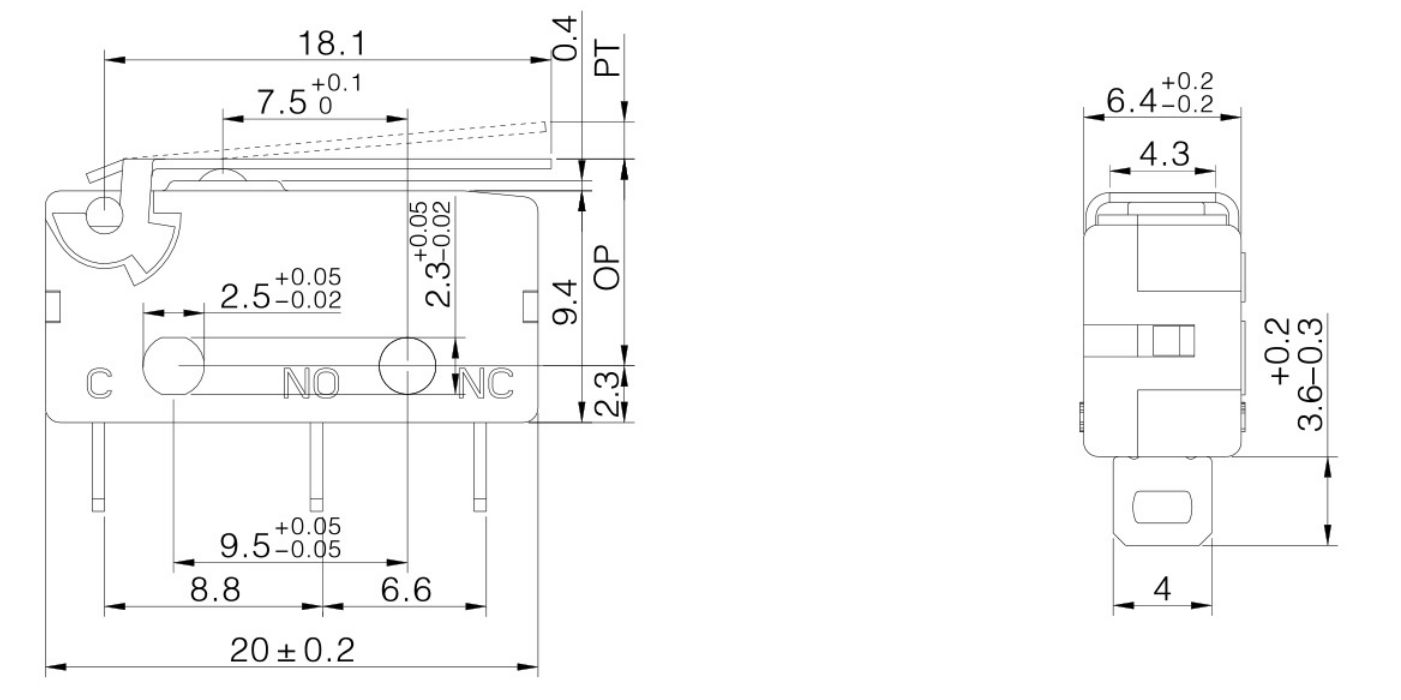 KMS-5GL微动开关|限位开关产品型号-参数-接线图