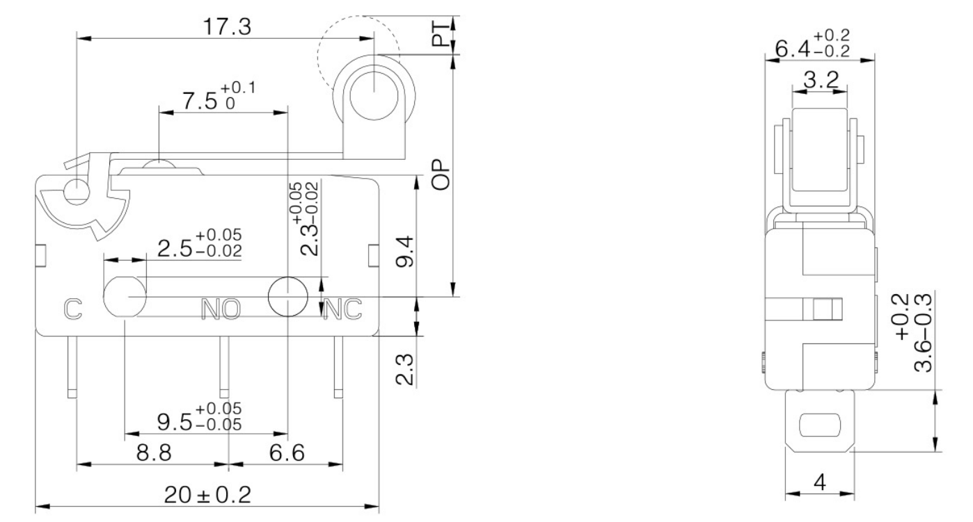 KMS-5GL13微动开关|限位开关产品型号-参数-接线图