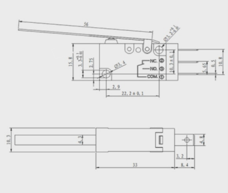 KV-103-CW微動(dòng)開關(guān)|限位開關(guān)產(chǎn)品型號(hào)-參數(shù)-接線圖