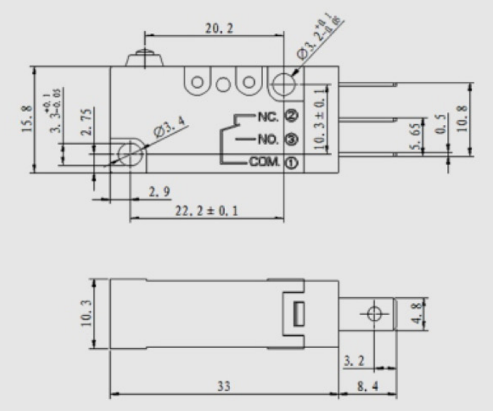 KV-10-CT微动开关|限位开关产品型号-参数-接线图