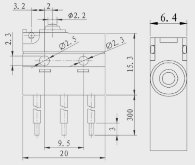 KWS-6-CB微动开关|限位开关产品型号-参数-接线图