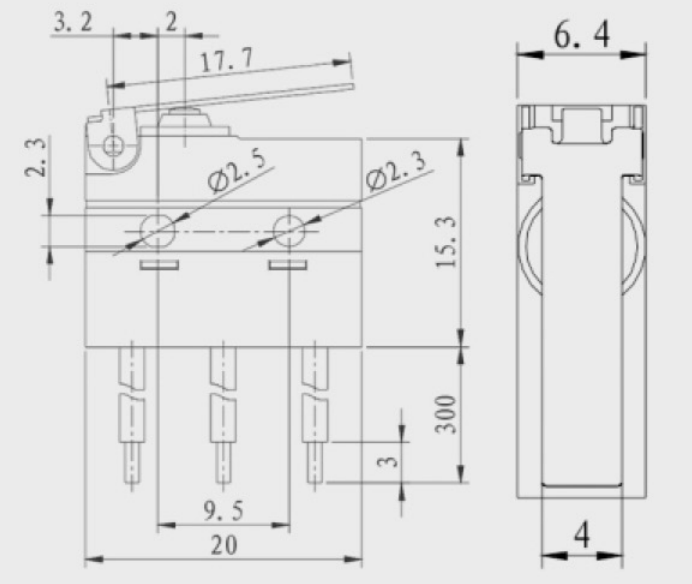 KWS-6GL-CB微动开关|限位开关产品型号-参数-接线图