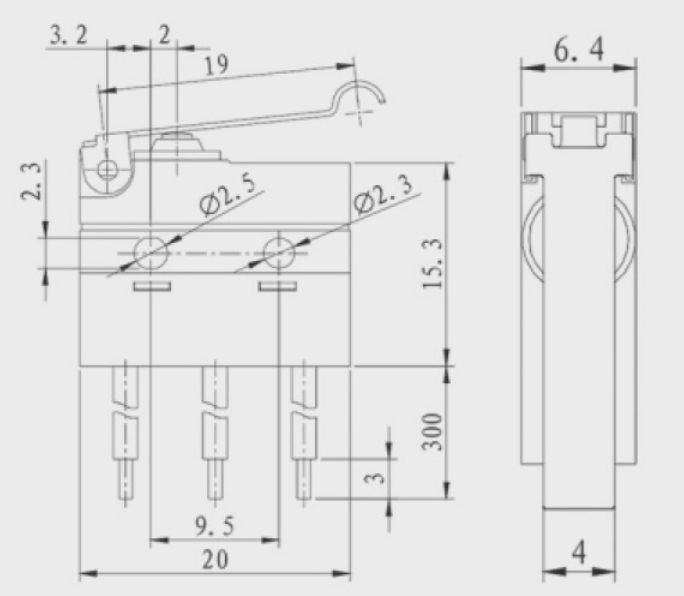 KWS-6GL4-CB微动开关|限位开关产品型号-参数-接线图