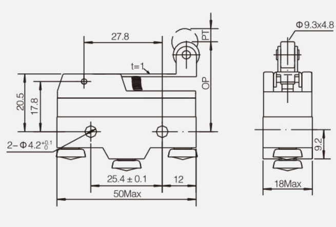 KZ-15GW3-B微动开关|限位开关产品型号-参数-接线图