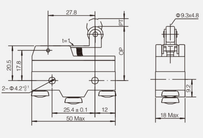 KZ-15GW22-B微动开关|限位开关产品型号-参数-接线图