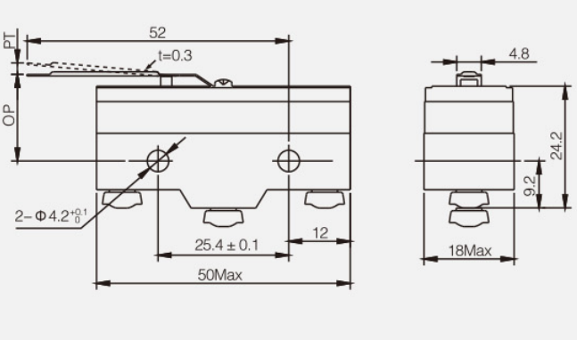 KZ-15GL-B微动开关|限位开关产品型号-参数-接线图