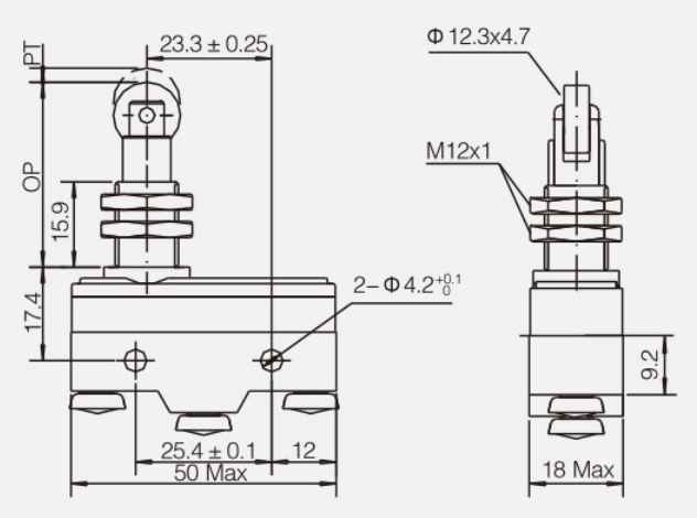  KZ-15GQ22-B微動開關|限位開關產品型號-參數-接線圖