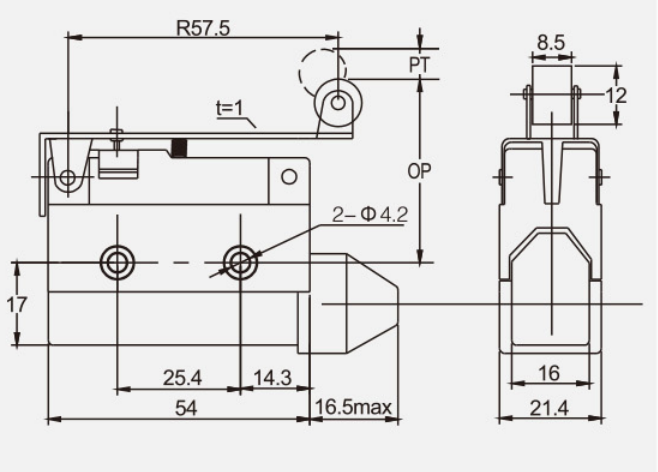 KZ-7121行程开关|限位开关产品型号-参数-接线图