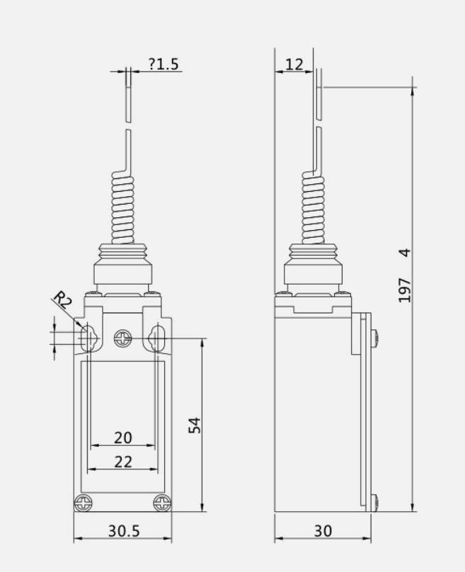 KZ-9106M行程開關|限位開關產品型號-參數-接線圖