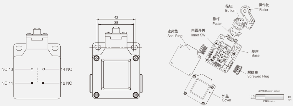 KZ-9508行程開關(guān)|限位開關(guān)產(chǎn)品型號-參數(shù)-接線圖