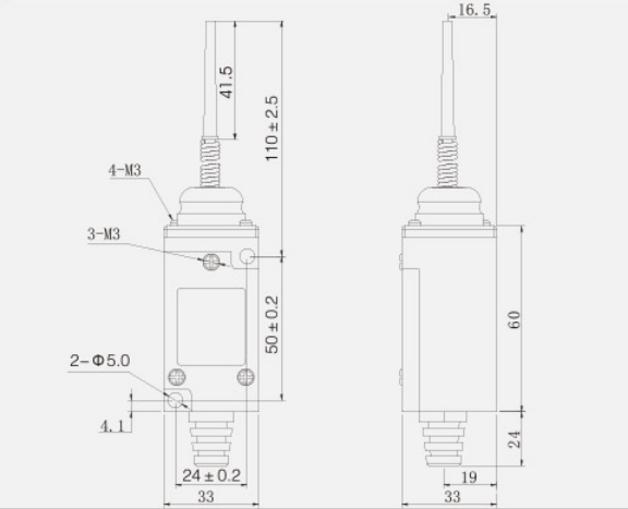 KHL-5300行程開關|限位開關產品型號-參數-接線圖