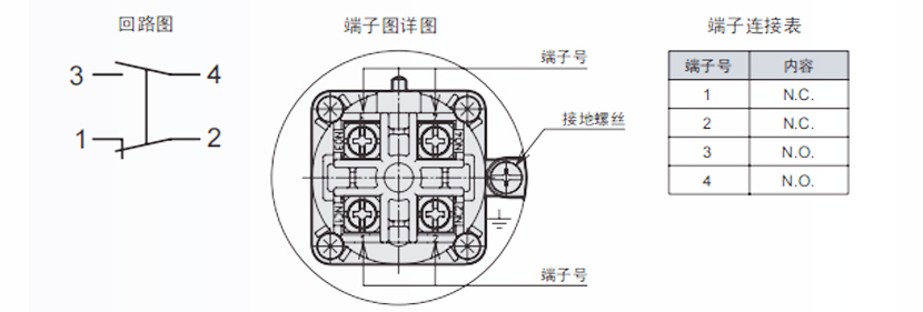 KJT-LX7000系列防爆行程開(kāi)關(guān)|防爆行程限位開(kāi)關(guān)產(chǎn)品型號(hào)-接線圖