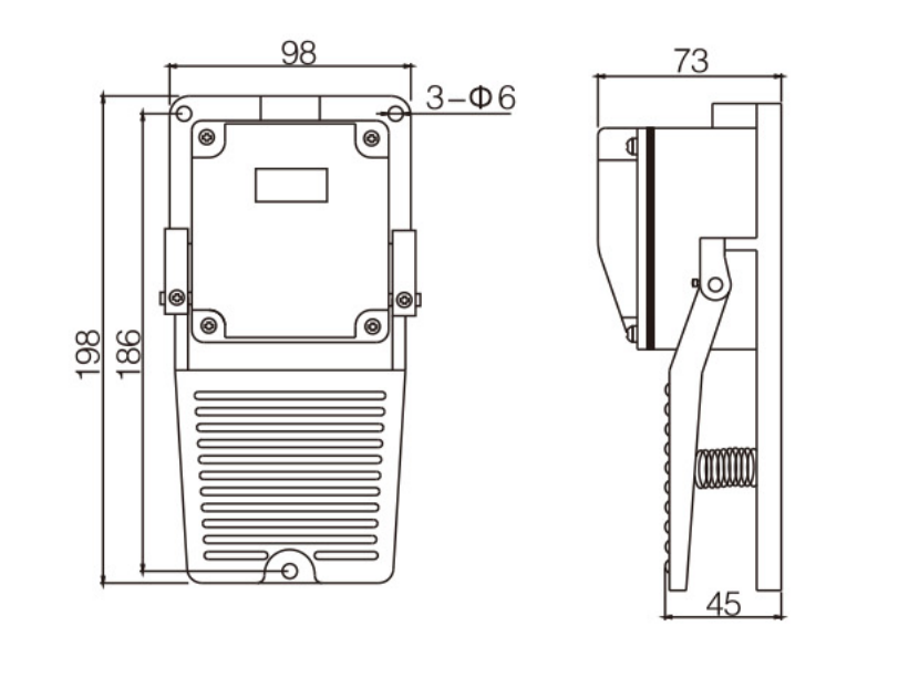 KF-402脚踏开关|脚踏开关产品型号-参数-接线图