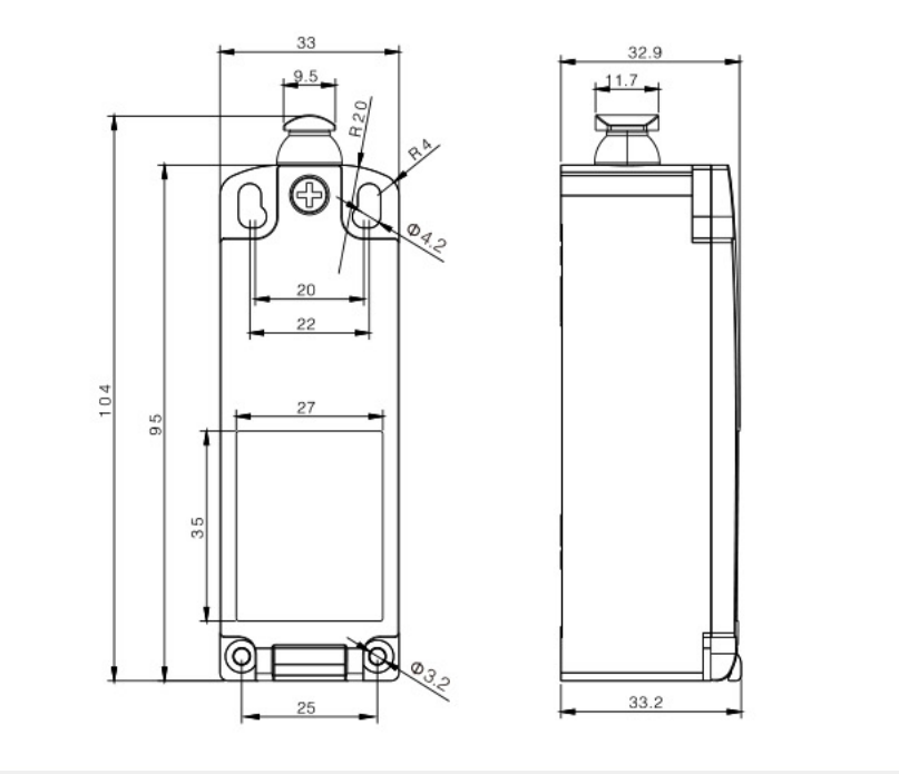 KEL-S電磁式復(fù)位行程開關(guān)|安全傳感器產(chǎn)品型號-參數(shù)-尺寸圖