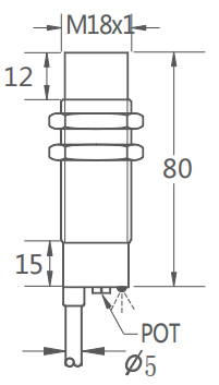 M18非埋電容式接近開關|電容式接近開關產品型號-參數-接線圖
