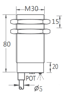 M30埋入電容式接近開關(guān)|電容式接近開關(guān)產(chǎn)品型號-參數(shù)-接線圖