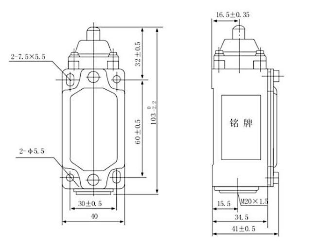 KJT-LXK3-20S/Z行程開關|行程開關產品型號-接線圖