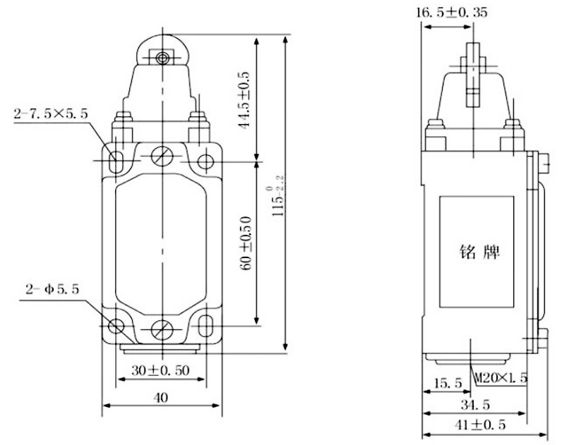 KJT-LXK3-20S/L行程開關(guān)|行程開關(guān)產(chǎn)品型號-接線圖