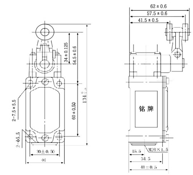 KJT-LXK3-20S/B行程開關|行程開關產品型號-接線圖