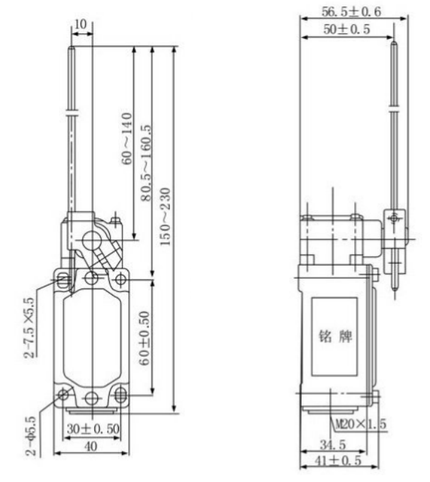 KJT-LXK3-20S/J行程開關|行程開關產品型號-接線圖