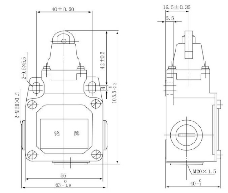 KJT-LXK3-20H/L行程開關|行程開關產品型號-接線圖