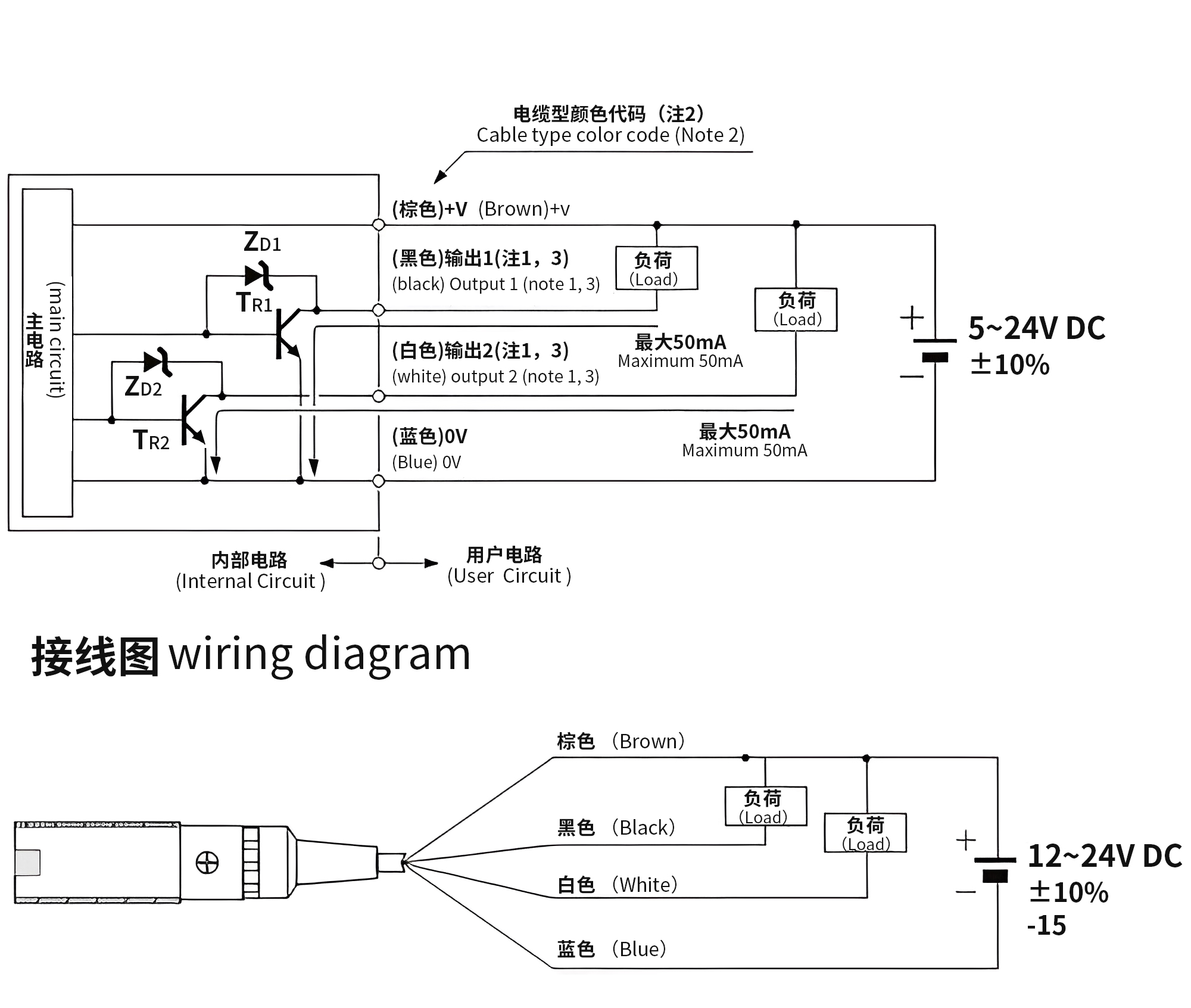 KJT-FG40系列TOF光電傳感器|TOF光電傳感器型號-參數(shù)-尺寸圖