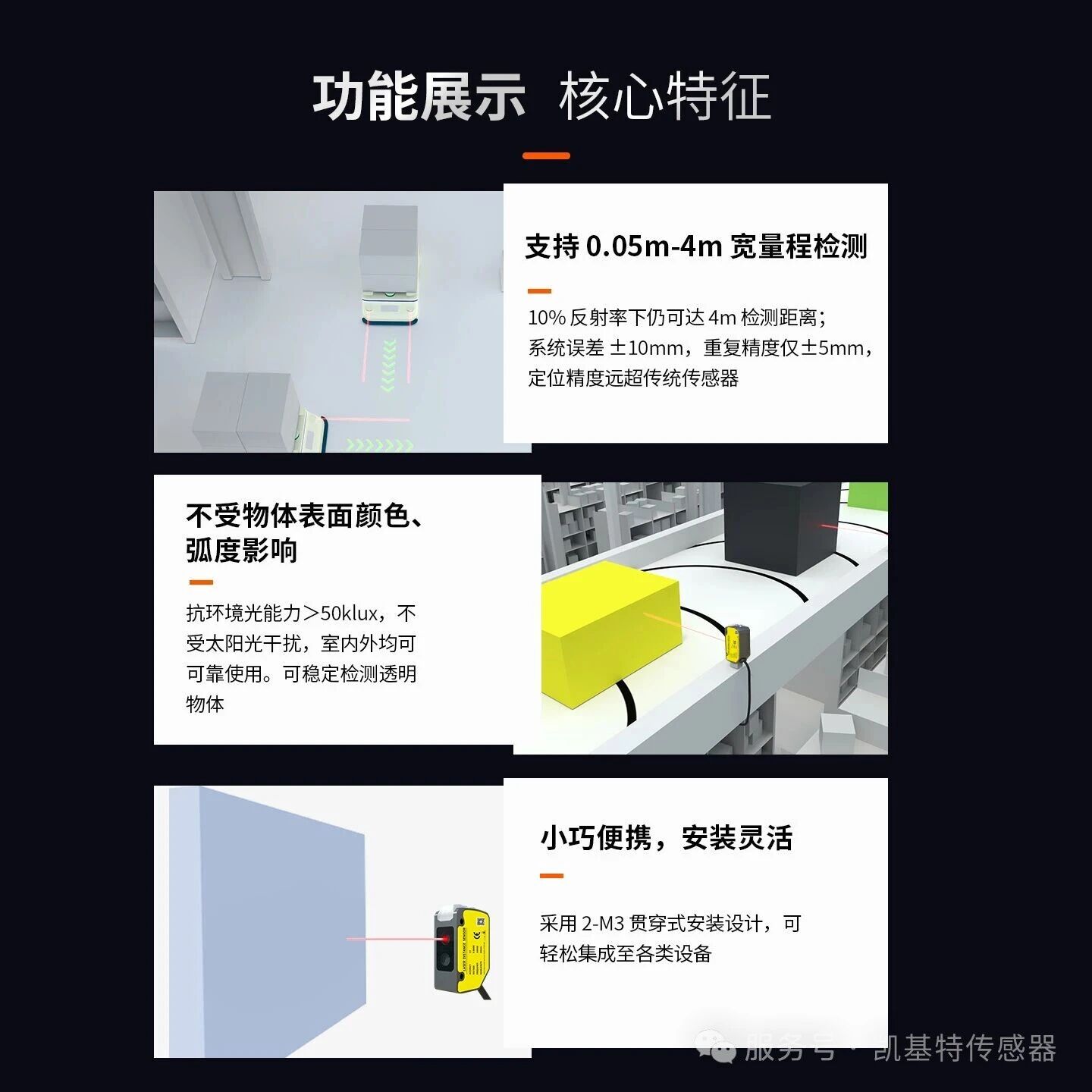 产品推荐 | 凯基特 KJT-FG40 系列 TOF 光电传感器——精准感知助力智能制造 产品推荐 | 凯基特 KJT-FG40 系列 TOF 光电传感器——精准感知助力智能制造