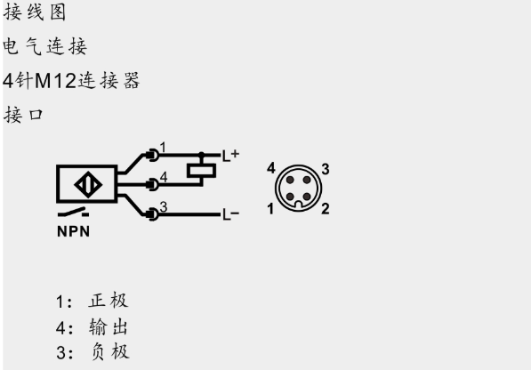 M12/L=60mm霍爾傳感器 磁鐵N極感應|霍爾傳感器型號-參數-尺寸圖