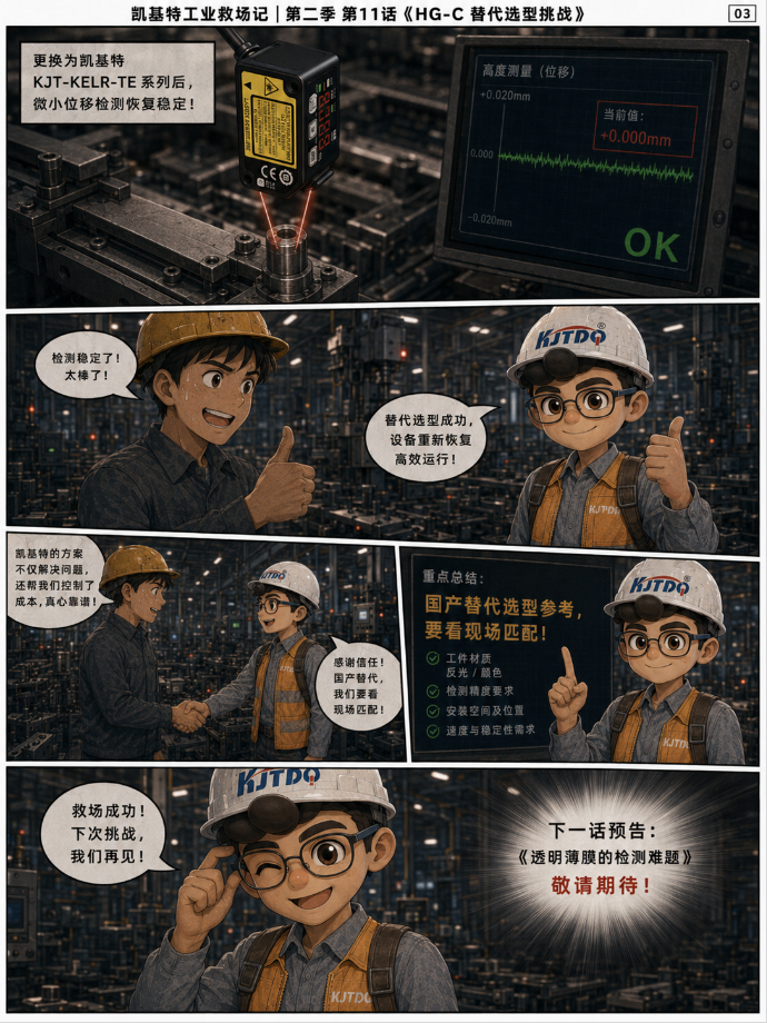 工业救场记|CMOS微型激光位移传感器:产线震动 × HG-C替代选型 × 精密产线终极挑战 工业救场记|CMOS微型激光位移传感器:产线震动 × HG-C替代选型 × 精密产线终极挑战