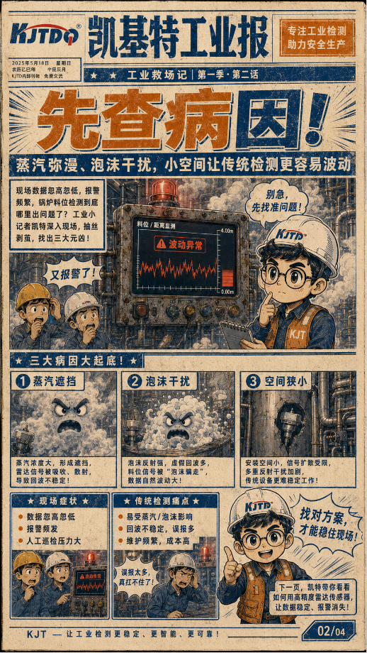 工业专刊第二期 | 蒸汽翻涌、信号跳变，KJT-LD18毫米波雷达如何稳住料位检测