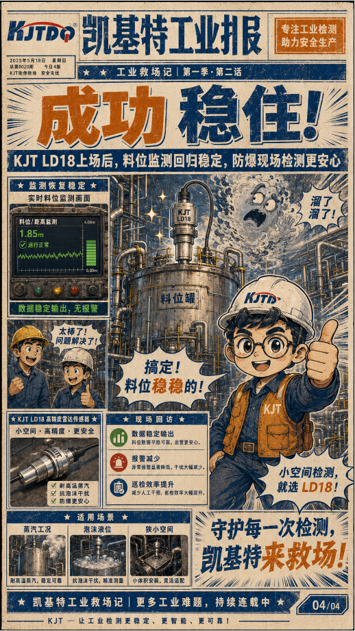 工业专刊第二期 | 蒸汽翻涌、信号跳变，KJT-LD18毫米波雷达如何稳住料位检测