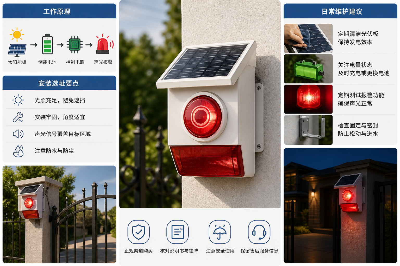 HXA-TYN02 太阳能报警器:从工作原理到安装维护的实用指南配图 2